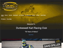 Tablet Screenshot of dunkeswellkartclub.co.uk